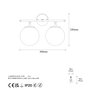 Opviq Lámpara de pared Roe - 10745 Negro y crema